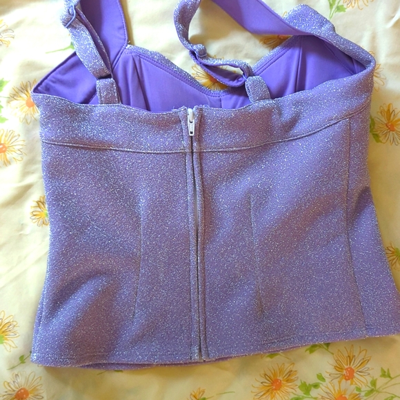 VAMP TOP IN LILAC LUREX - Picture 5 of 5